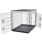 Metal Dog Cage, Crate, Bed Portable Pet Puppy Training Travel Carrier Basket
