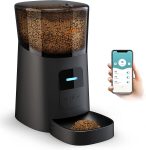 WOPET 6L Auto Cat Feeder, Wi-Fi Smart Pet Feeder, Portion Control, Alarms, Voice Recorder – 15 Meals/Day