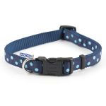 Ancol Vintage Polka Collar Navy Large 45-70cm Size 5-9