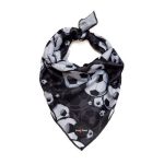 Long Paws Funk the Dog Bandana B&W Footballs Small