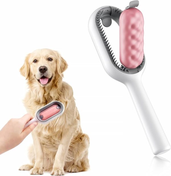 Wet/Dry Grooming Brush: Tackle Shedding with Ease!