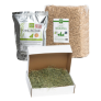 Orchard Hay + Food Pellets + Bedding